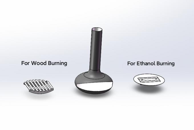 خشب معلق أسود مدفأة مشتعلة مدفأة على السطح مدفأة داخلية فولاذ مخصص 2