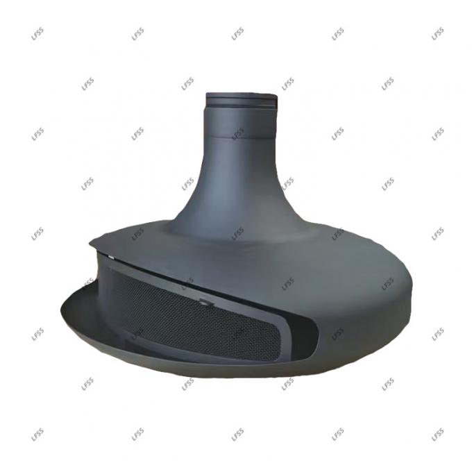 خشب معلق أسود مدفأة مشتعلة مدفأة على السطح مدفأة داخلية فولاذ مخصص 22