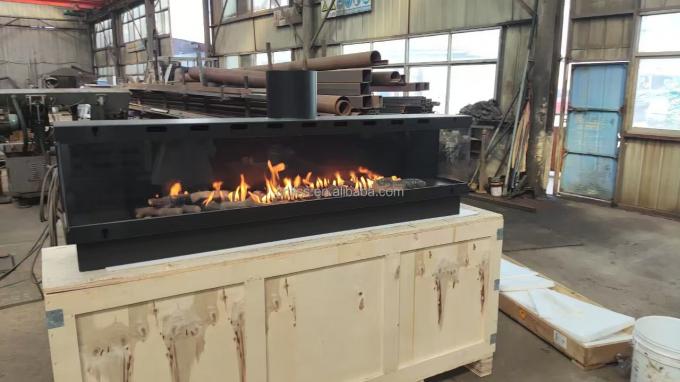 مدفأة غازية ثلاثية الجوانب الأوروبية أسود متطاطي غاز بروبان غاز طبيعي مدفعات غاز الكربون الفولاذ 4