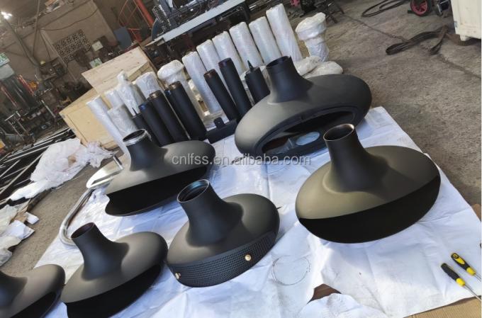 مدفأة غازية ثلاثية الجوانب الأوروبية أسود متطاطي غاز بروبان غاز طبيعي مدفعات غاز الكربون الفولاذ 5