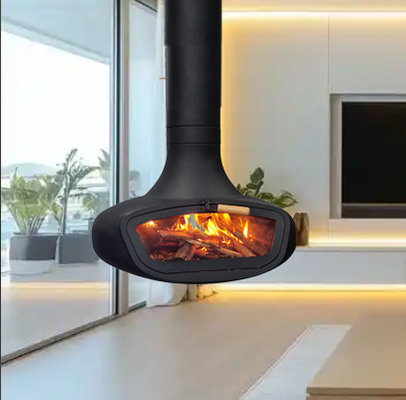 fireplace wood burning suspended stove suspended stove