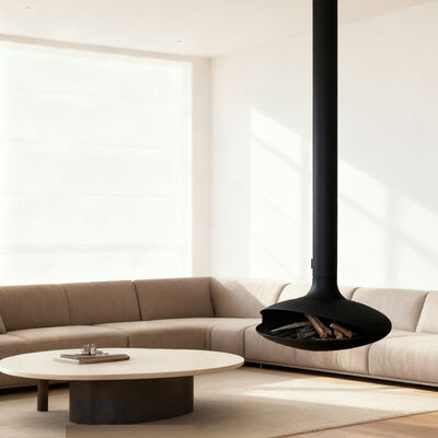 fireplace customized decorative suspended stove wood burning indoor fireplace