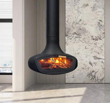 fireplace customized decorative suspended stove wood burning indoor fireplace